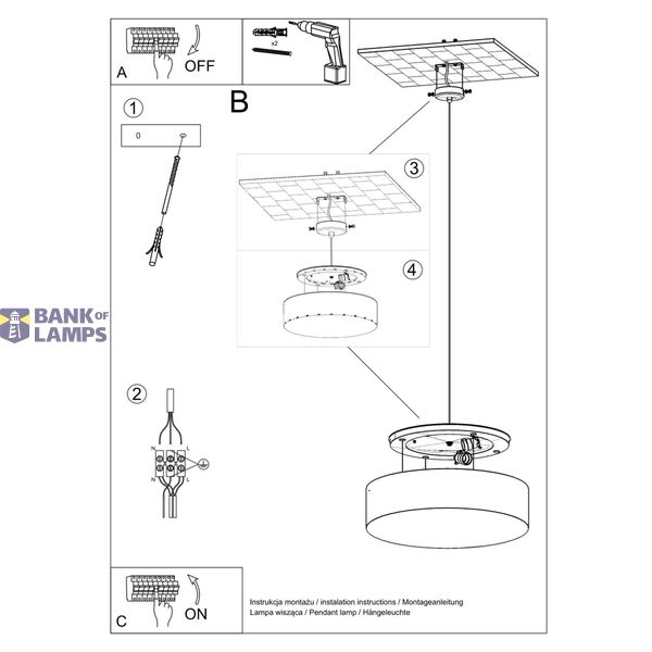 HANGING LAMP ARENA 35 BLACK E27 2X60W IP20 image 7