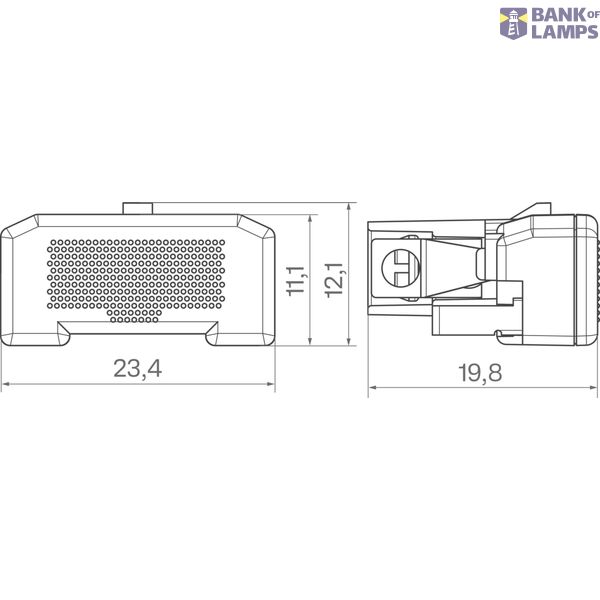 LED module with neutral terminal, 230 V, 0.4 mA, module flush-mount elements, grey image 2