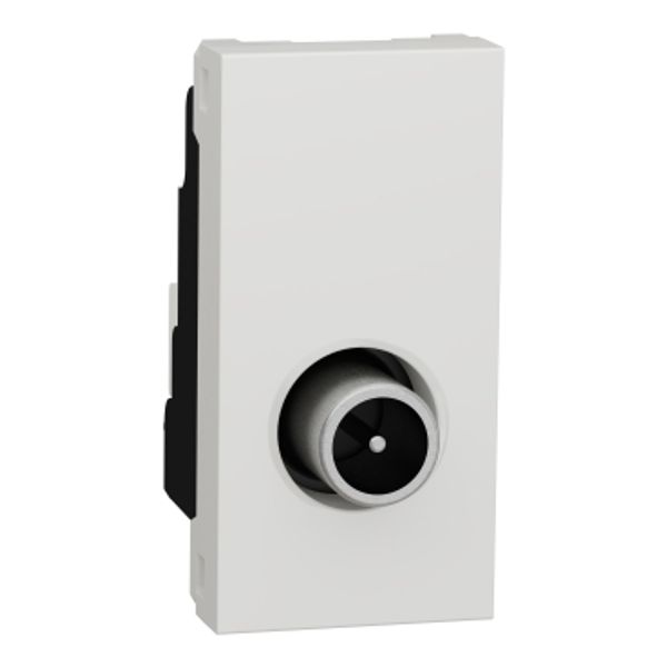 TV socket, New Unica, mechanism, 1 module, male IEC 9.52 mm, IP20, white image 2