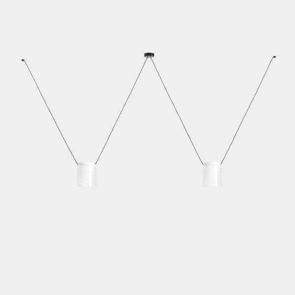 Pendant Attic 2 bodies Rectangular Shape 1200mm E27 23W Black image 1