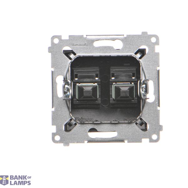 IP44 single socket outlet with frame seal - same color flap&frame, module, 16A, quick connection, graphite mat image 1