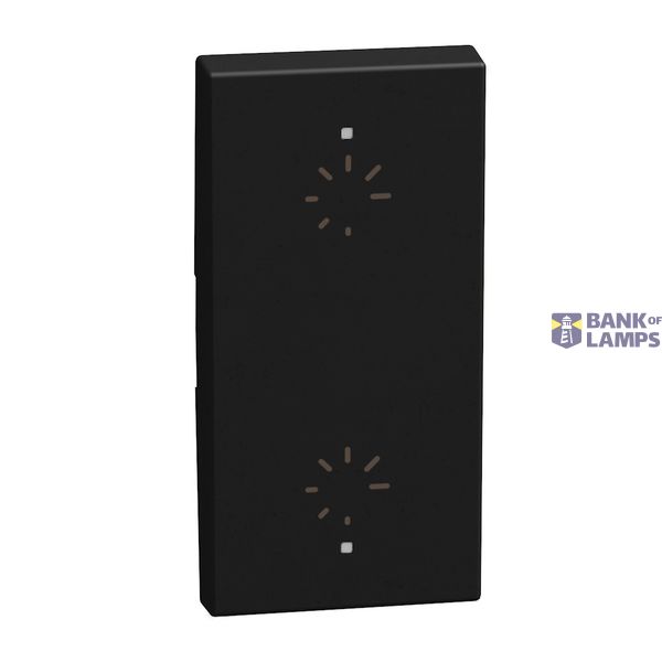 LIGHT NOW KEY COVER 2DIMMER 1 MODULE DARK image 1