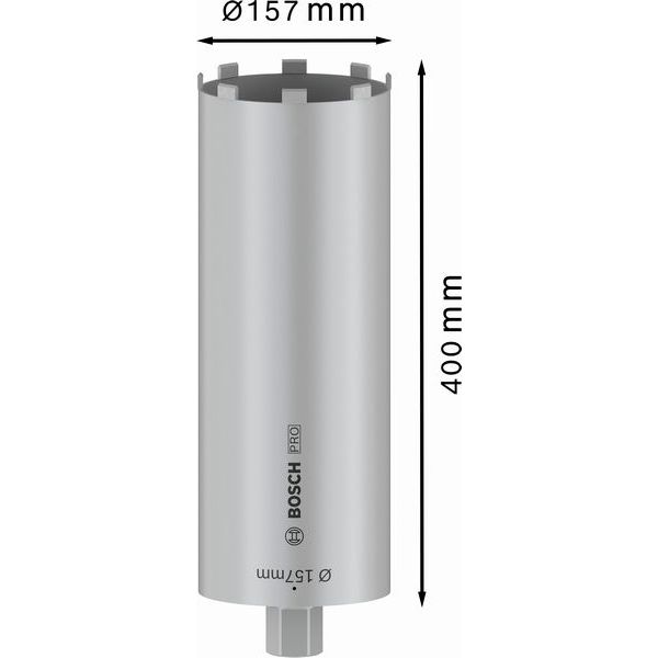 Diamond dry core cutter 1 1/4" UNC Best for Universal 157 mm, 400 mm, 8 segments, 11.5 mm image 2