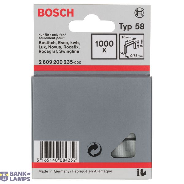Fine wire staple, type 58 13 x 0.75 x 8 mm image 2