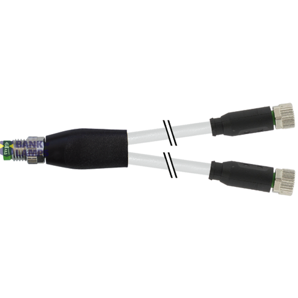 Y-Distributor M8 male / M8 female 0° A-cod. PUR 3x0.25 gy  0.3m image 2