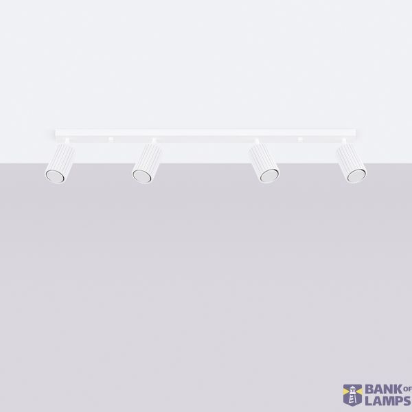 CEILING STRIP WITH FOUR WHITE SPOTLIGHTS FROM THE CARBON SERIES FOR A MODERN LIVING ROOM image 3