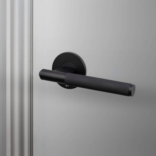 DOOR HANDLE / FIXED / SINGLE-SIDED / LINEAR / WELDERS BLACK image 1