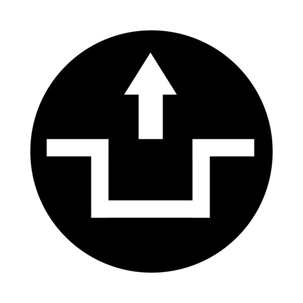 M22-XDH-S-X12 Button plate, raised black, unlock symbol image 1