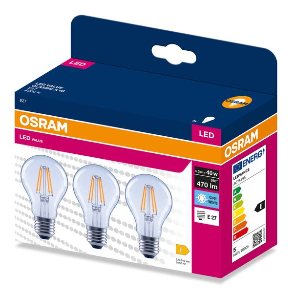 VALCLA40 4,2W/840 230V FIL E27 FS3 OSRAM image 2