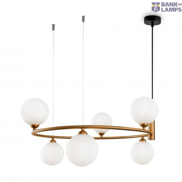 Modern Ring Pendant Lamp Brass image 2