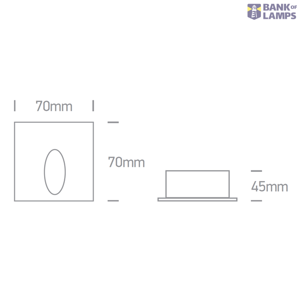 BLACK RECESSED IP54 3W WW 100-240V image 3