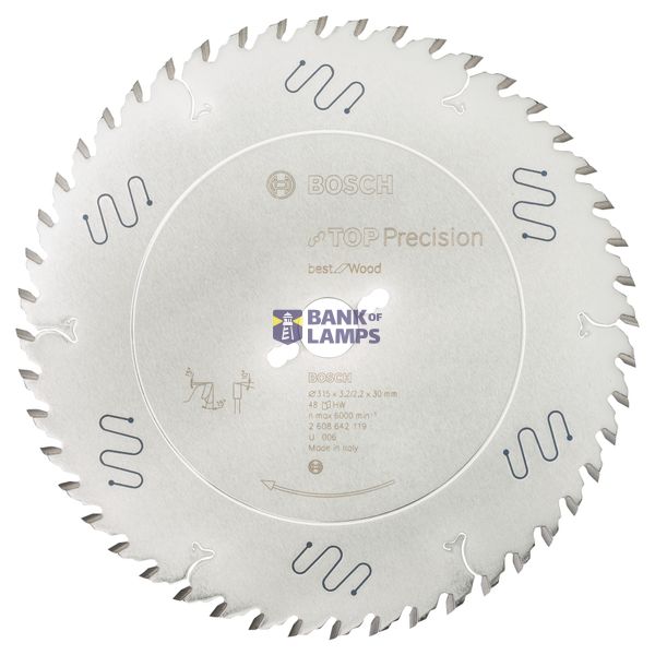 Top Precision Best for Wood circular saw blade 315 x 30 x 3,2 mm, 48 image 1
