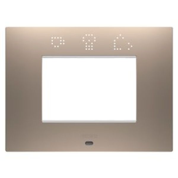 EGO SMART PLATE - IN PAINTED TECHNOPOLYMER - 3 MODULES - LIGHT BRONZE - CHORUSMART image 1