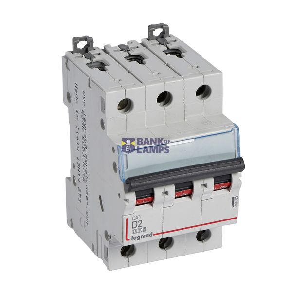 MCB - DX³ 10000 - 16 kA - 3P - 400 V~ - 2 A - D curve image 2