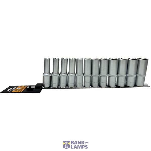 Socket set Ironside 1/2"10-21mm Long 12pcs. image 1