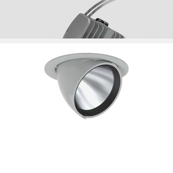GOLAS maxi, 33 W, 2100 lm, fresh meat, silver, on/off Recessed project image 1