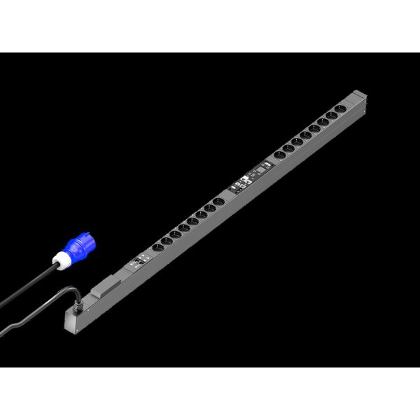 PDU metered, 32 A/230 V, 1~, CEE7/3: 16 x earthing-pin image 1