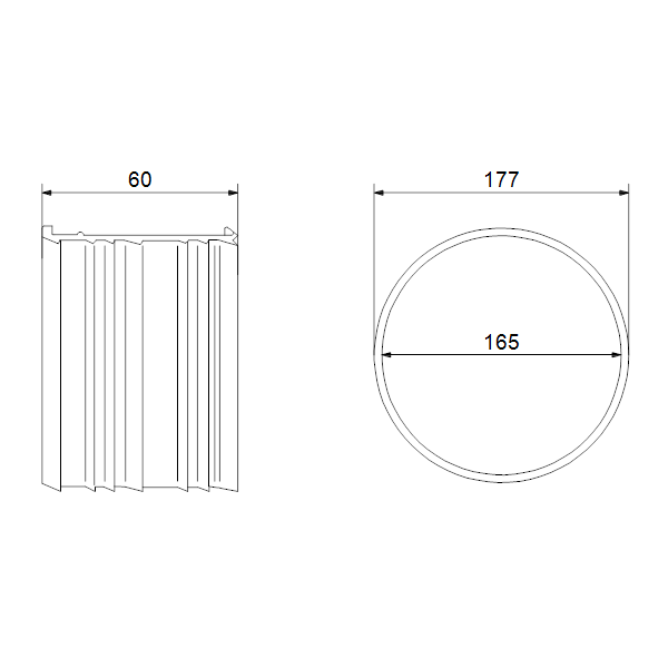 CUFF INSITU L965 D160/177X60MM image 2