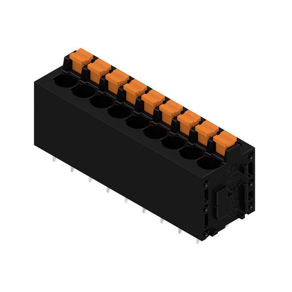 Printed circuit board terminals, 5.08 mm, Number of poles: 9, 180°, Solder pin length (l): 3.5 mm, tinned, black, PUSH IN with actuator, Clamping range, max. : 2.5 mm², Box image 3