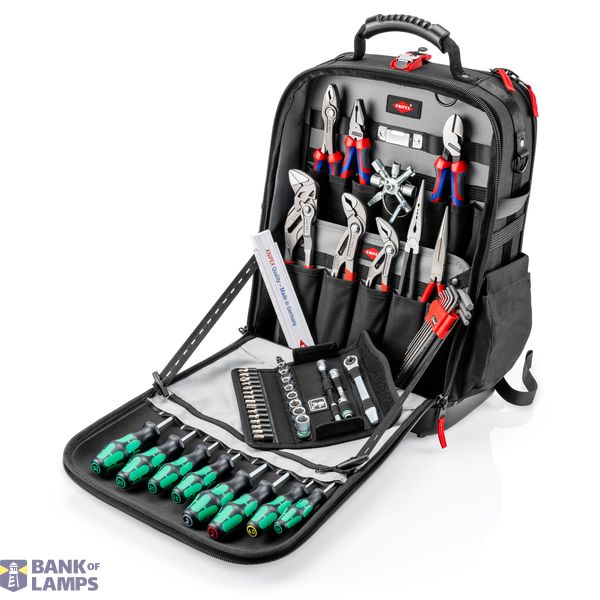 KNIPEX 00 21 50 M Modular X18 Mechanics Tool Backpack 56 pieces 530 mm image 1