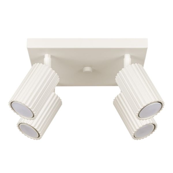 CEILING LAMP FOUR SPOTLIGHTS ON A SQUARE BEIGE ROSETTLE CARBON SERIES image 1