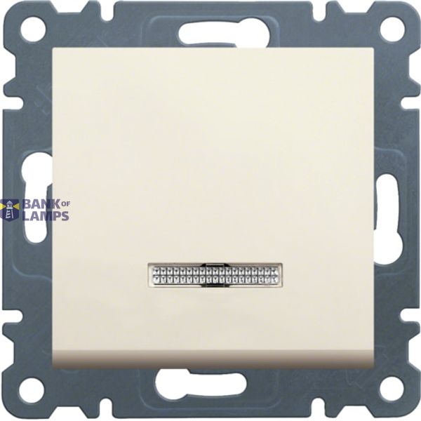 Illuminated Single-Ended Circuit Breaker Cream Hager Lumina-2 WL0411 image 1
