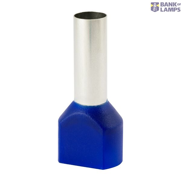Double insulated sleeve terminal HI 2x10.0/18-ni blue, Al/Cu image 1