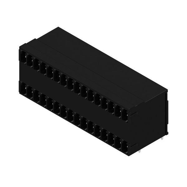 PCB plug-in connector, male header, closed side, THT solder connection, 3.81 mm, Number of poles: 32, 90°, Solder pin length (l): 3.2 mm, tinned, black, Box image 4
