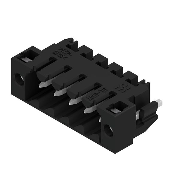 PCB plug-in connector, male header, Solder flange, THT/THR solder connection, 3.50 mm, Number of poles: 5, 180°, Solder pin length (l): 1.5 mm, tinned, black, Box image 2