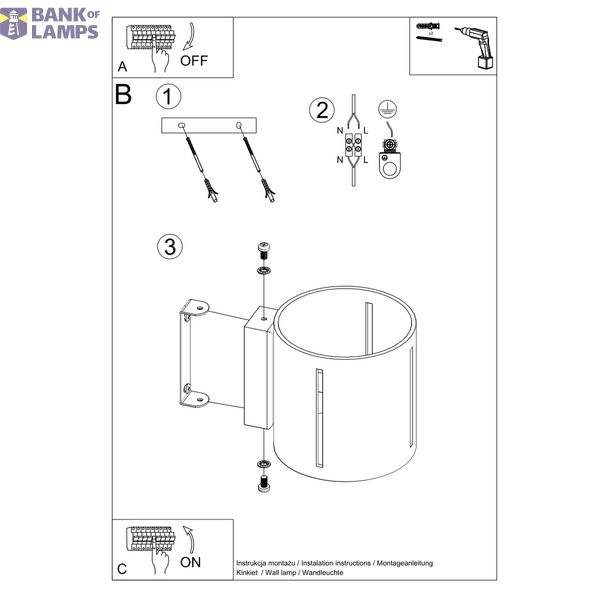 INEZ WALL LAMP GREY G9 1X40W IP20 image 6