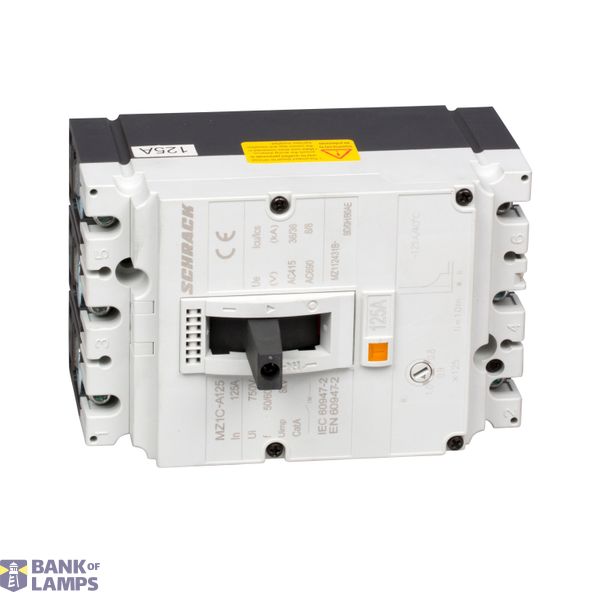 Moulded Case Circuit Breaker Type A, 3-pole, 36kA, 125A BT image 1