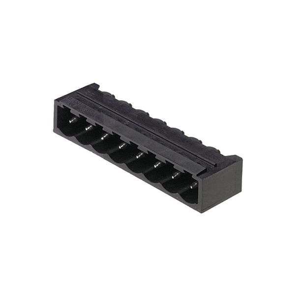 PCB plug-in connector, male header, closed side, THT/THR solder connection, 5.00 mm, Number of poles: 12, 90°, Solder pin length (l): 3.2 mm, tinned, black, Box image 1