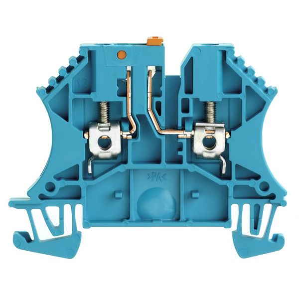 Test-disconnect terminal, Screw connection, blue, 2.5 mm², 24 A, 800 V, Number of connections: 2, Number of levels: 1 image 1