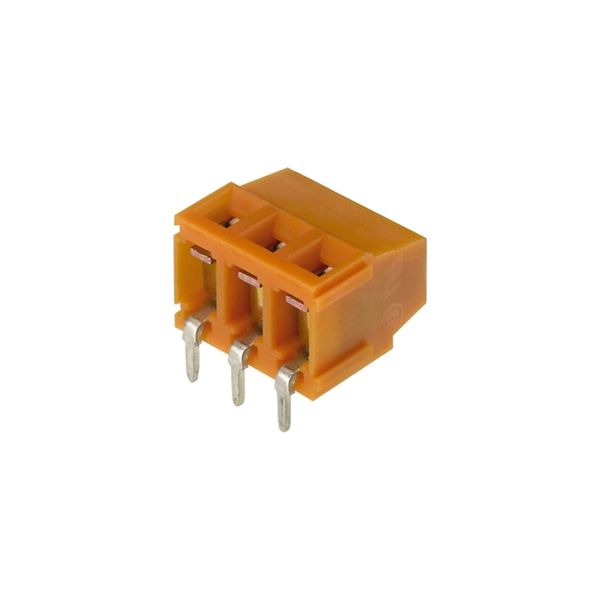 Printed circuit board terminals, 5.08 mm, Number of poles: 24, 180°, Solder pin length (l): 3.5 mm, tinned, orange, Clamping yoke connection, Clamping range, max. : 2.5 mm², Box image 5