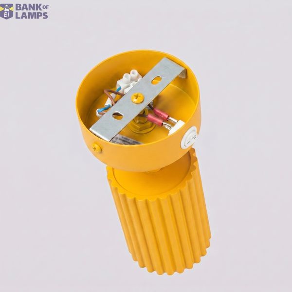 Wall lamp KARBON yellow with a switch image 6