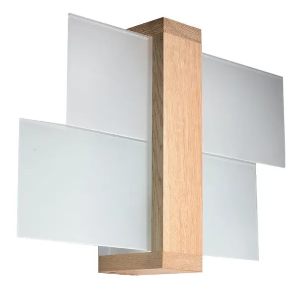 WALL LAMP FENIKS 1 NATURAL WOOD E27 1X60W IP20 image 1