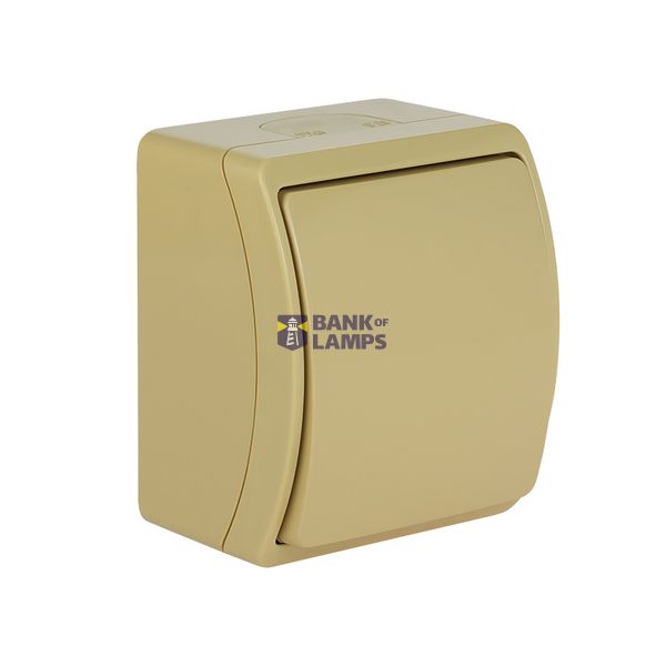 VW-7 Koala Universal/Two-Way Switch / without printed pictogram / surface mounted IP44 beige VW 157-04 image 1