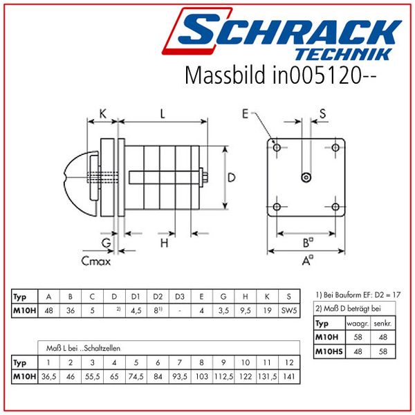 On-OFF Switch, 1 pole, 20A, for panel mounting 0-1 image 7