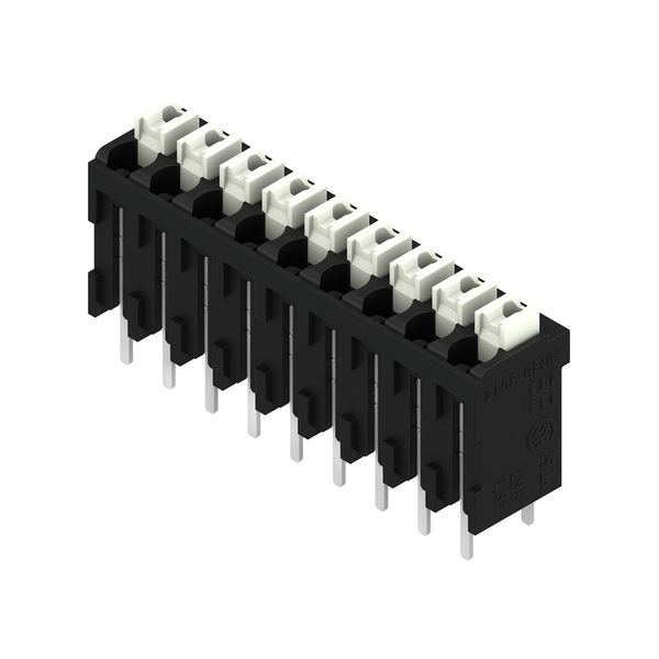Printed circuit board terminals, 3.81 mm, Number of poles: 9, 180°, Solder pin length (l): 3.5 mm, black, PUSH IN with actuator, Clamping range, max. : 1.5 mm², Tape image 3