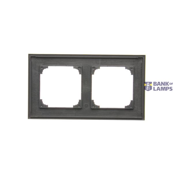 Double computer socket RJ45 category 6 with anti-dust cover, (module), Simon 24, IP20, black matt image 1