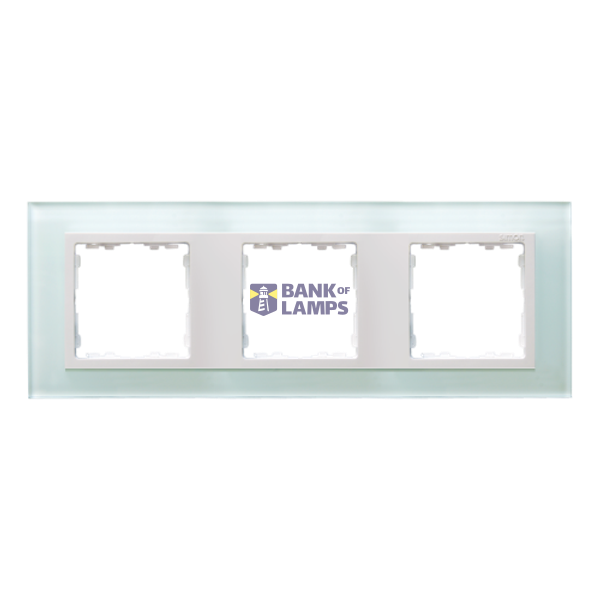 Triple frame, glass, Plain / White image 1