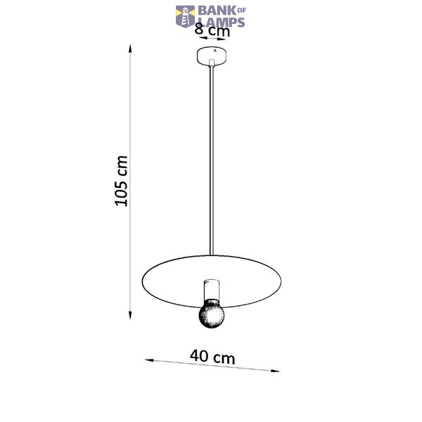 FLAVIO HANGING LAMP WHITE E27 1X60W IP20 image 6