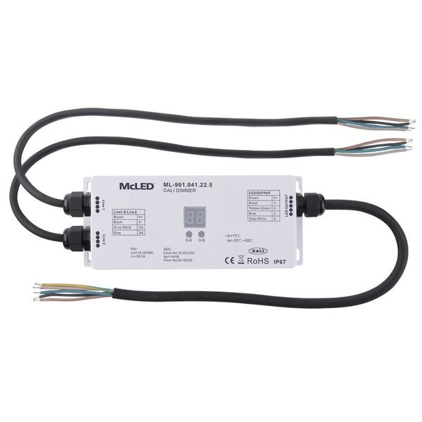 DALI receiver - RGBW control, 4 channels, 4x 5A, 12-36V, IP67 image 1