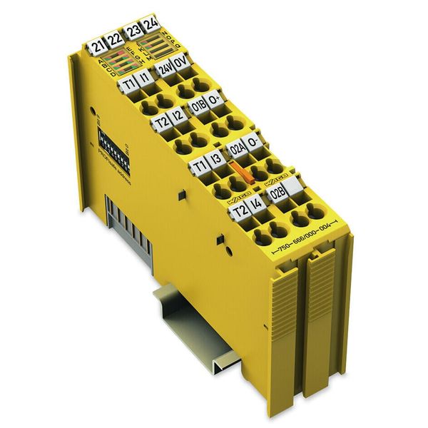 750-666/000-004 Fail-safe 4/2 channel digital input/output; 24 VDC; 10 A; PROFIsafe image 1