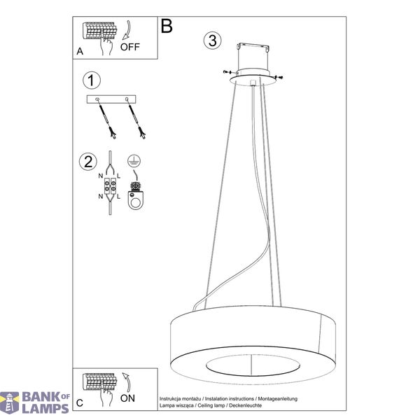 Chandelier SATURNO 50 black image 3