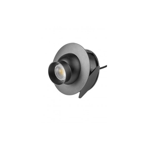 LED luminaire POINT, DC12V, 1.2 W, 65 lm, 4000K, cable mini AMP 1.5 m, black image 1