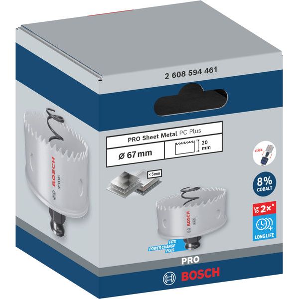 PRO Sheet Metal Power Change Plus Hole Saw 67 mm image 2