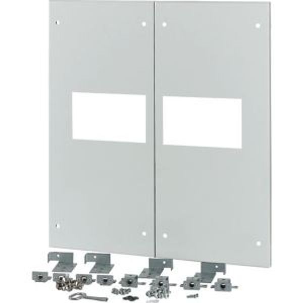 XM2N44F08C-XMV Front plate, 2xNZM4, 3p, fixed with mechanical interlock, W=800mm, grey image 4