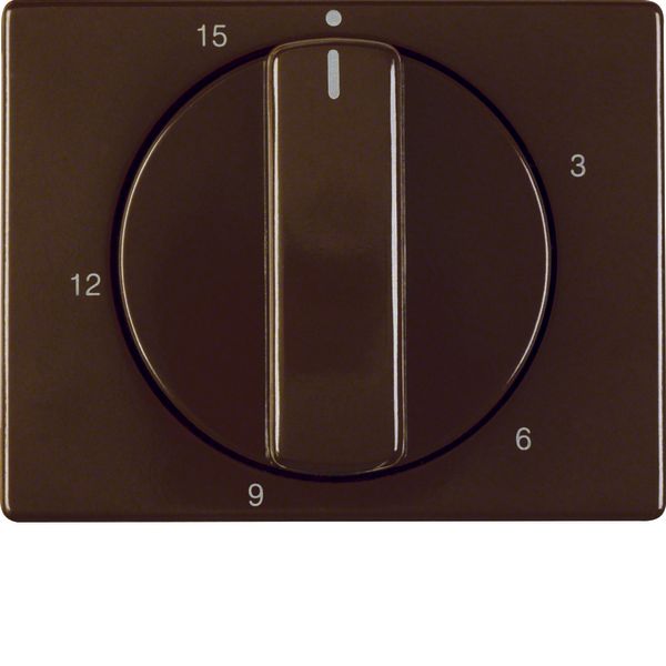 Centre plate for mechanical timer, arsys, brown glossy image 1