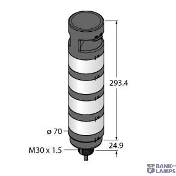 LED Signal Light Modular Signal Tower   TL70GBYRAQP image 1